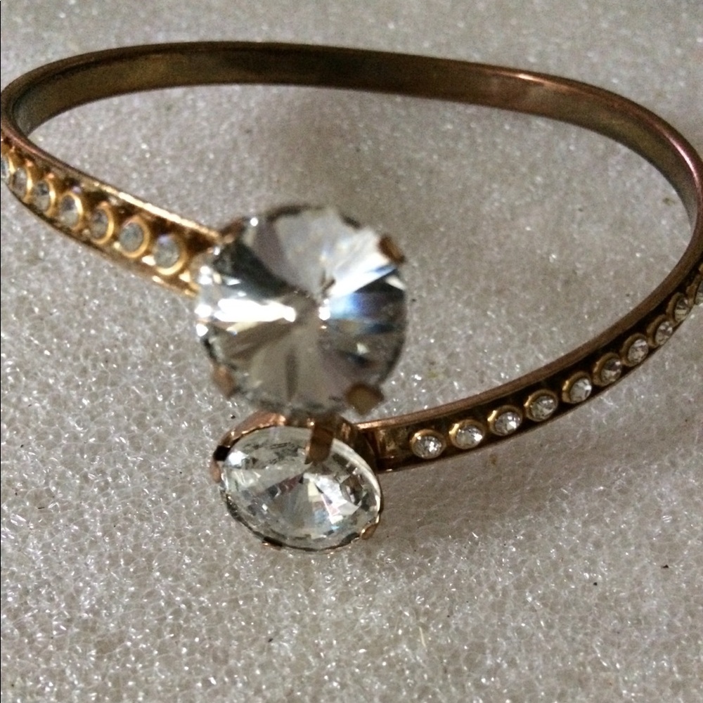 Vintage copper crystal bracelet